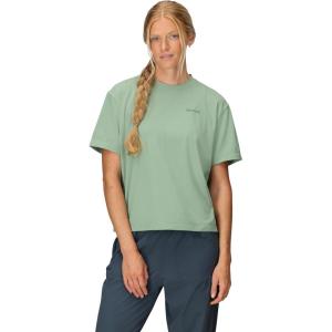 MARMOT Women’s Airexchange UPF 50 Breathable Moisture Wicking Short Sleeve Crew(Agate Green)