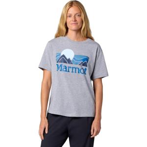 Marmot Women’s Women’s Coastal Logo Short Sleeve T-Shirt(Grey Heather)
