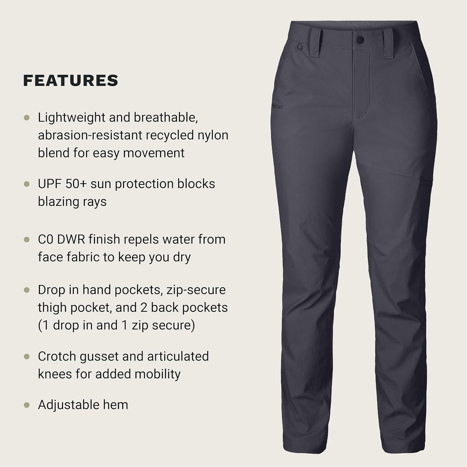 imageMarmot Womens Trailway Pant Lightweight StretchDark Steel
