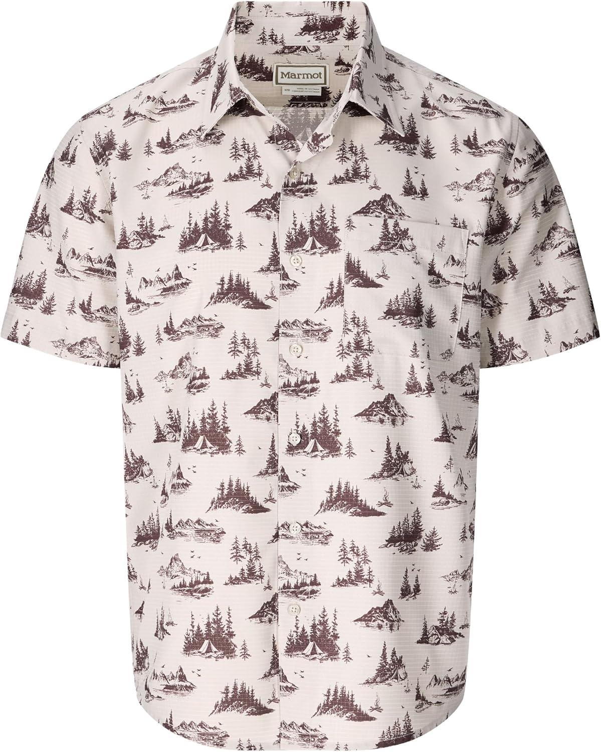 imageMARMOT Mens Airexchange Short Sleeve ShirtBirch Bark Lake Side Campout