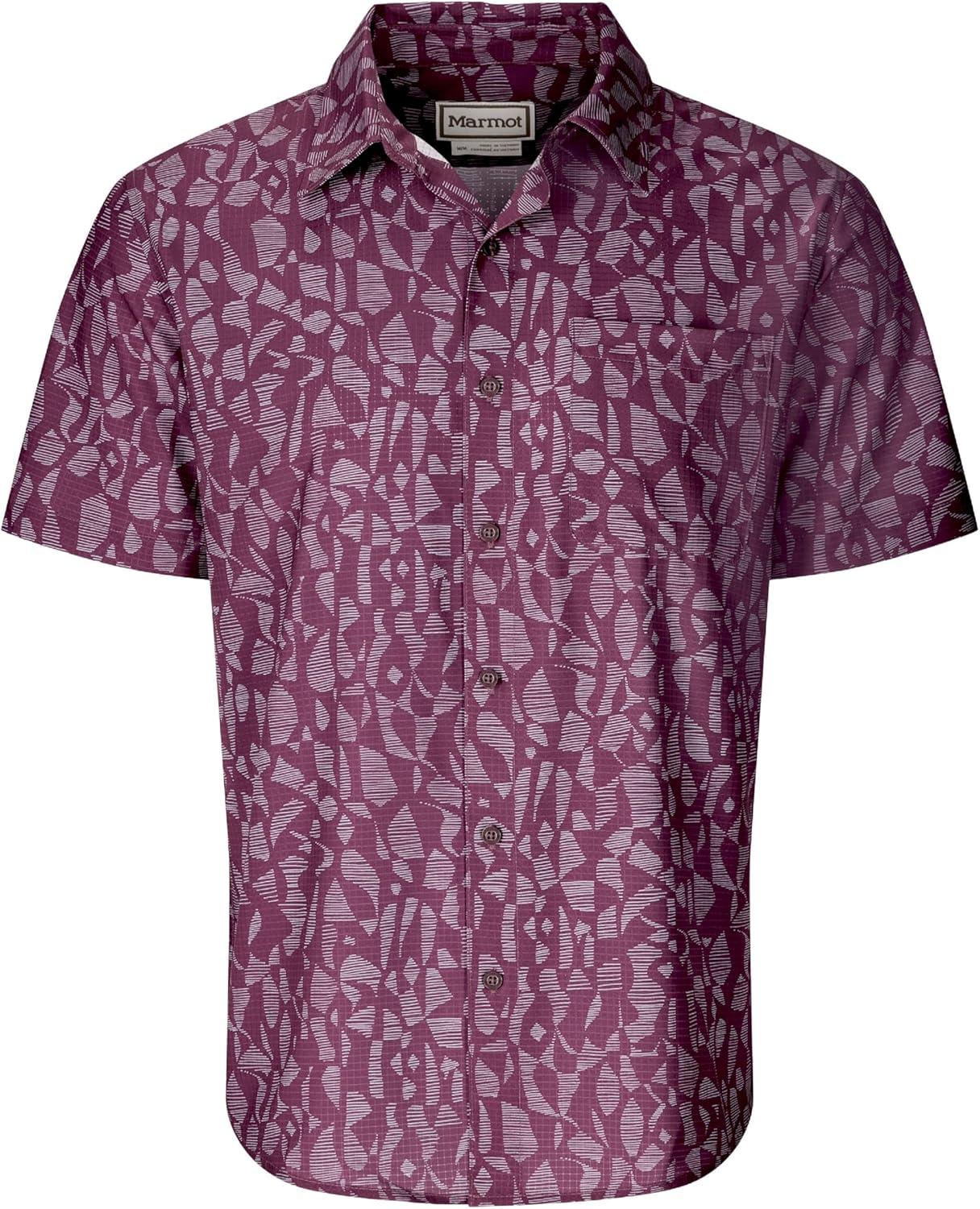 imageMARMOT Mens Airexchange Short Sleeve ShirtSugar Plum Fiesta Stripe