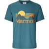 MARMOT Men’s Coastal Short-Sleeve T-Shirt – Screen Printed Graphic on Soft, Breathable, Eco-Friendly Cotton/Poly Blend(Seafloor)