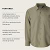 Marmot Men’s Aerobora Long Sleeve Button-Down Shirt – Lightweight, Packable, Quick-Drying UPF Protection(Olive Grove)