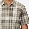 Marmot Men’s Airexchange UPF 40 Short Sleeve Shirt(Hickory Nut Wayland Plaid)