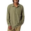 Marmot Men’s Aerobora Long Sleeve Button-Down Shirt – Lightweight, Packable, Quick-Drying UPF Protection(Olive Grove)