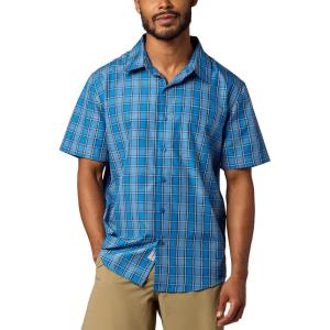 MARMOT Men’s Airexchange Short Sleeve Shirt(Nautical Blue Ranger Plaid)