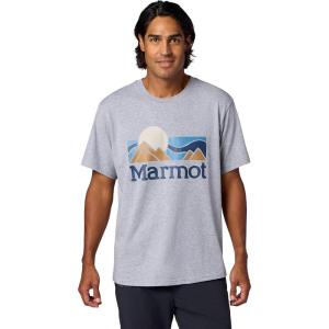MARMOT Men’s Coastal Short-Sleeve T-Shirt – Screen Printed Graphic on Soft, Breathable, Eco-Friendly Cotton/Poly Blend(Grey Heather)