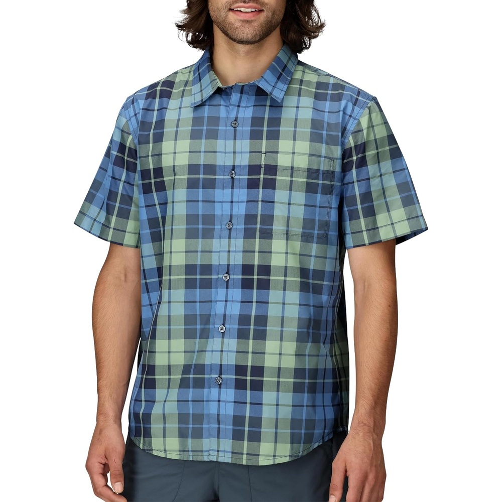 imageMARMOT AirExchange SolarShield Short Sleeve ShirtArctic Navy Wayland Plaid