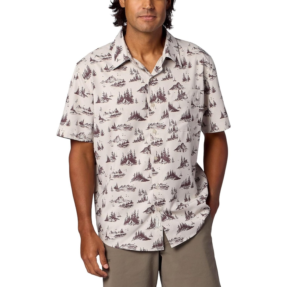 image:imageMARMOT AirExchange Short Sleeve ShirtBirch Bark Lake Side Campout