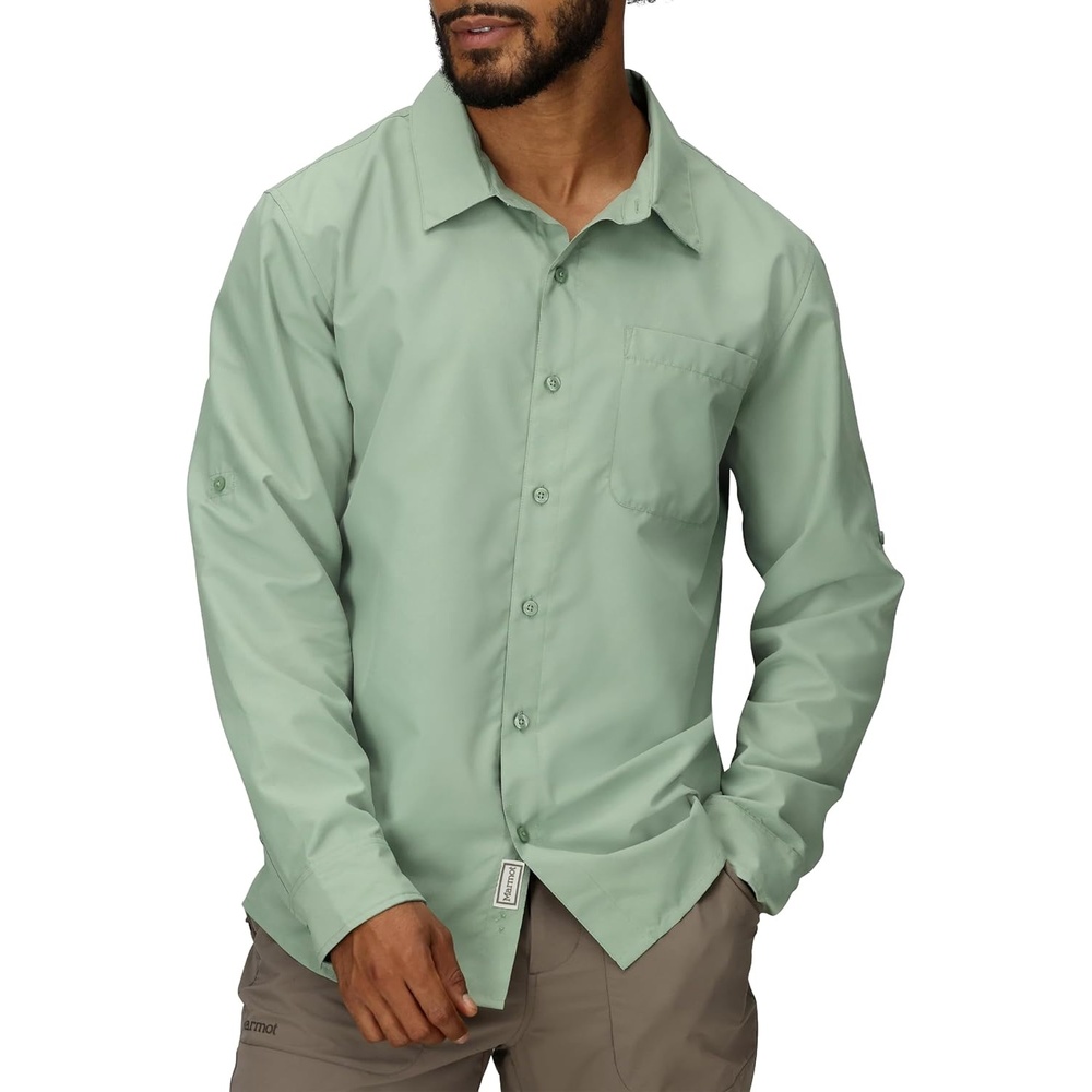image:imageMARMOT AirExchange SolarShield Long Sleeve ShirtAgate Green