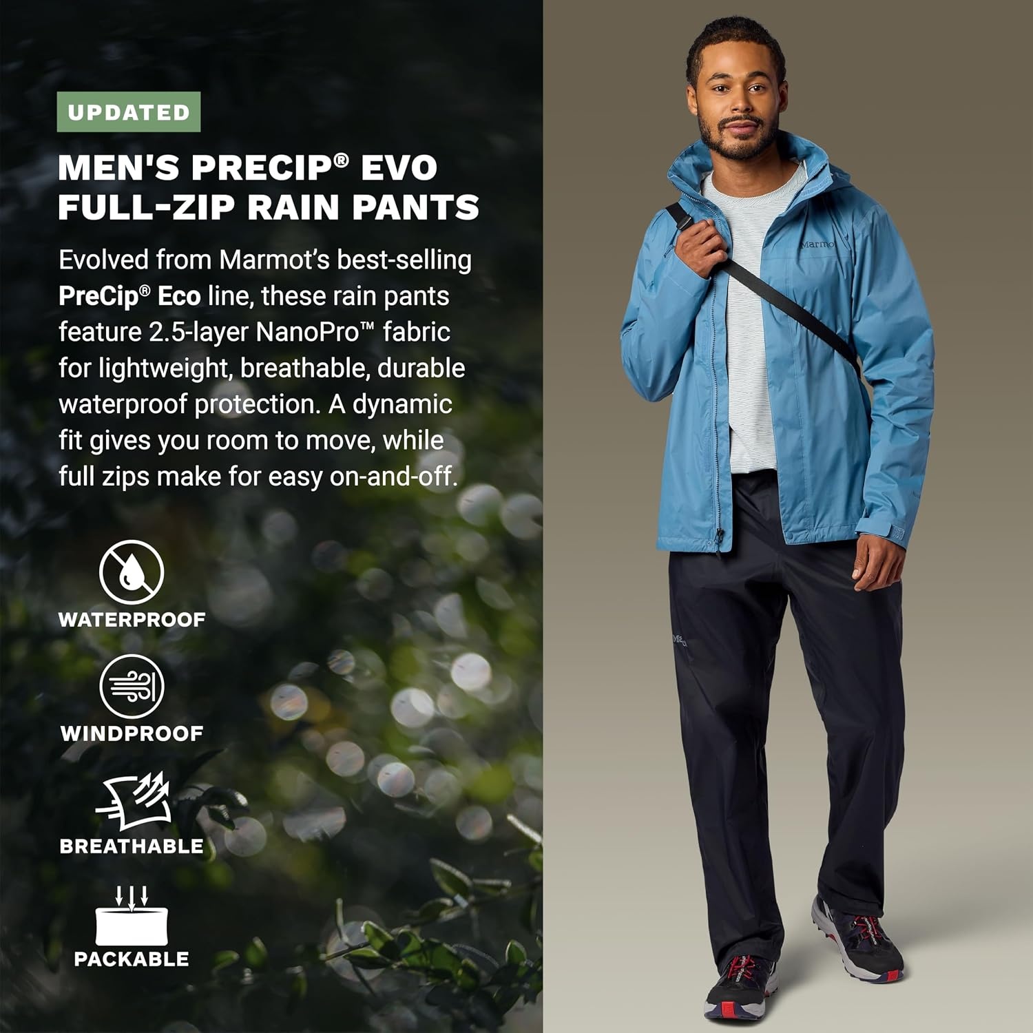 image:imageMarmot Precip Evo Full Zip Pants LongBlack