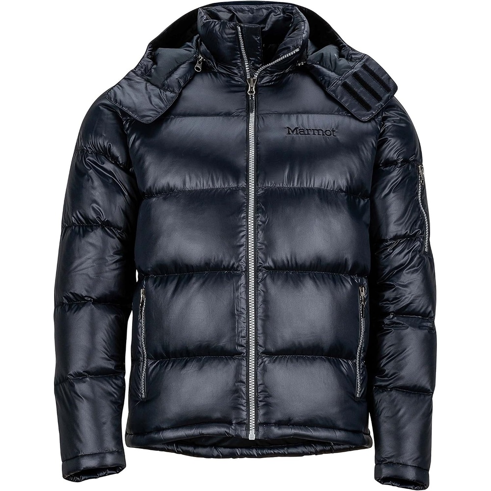 image:imageMARMOT Mens Stockholm Jacket 700Fill Down Puffer with Hood and Vintage StyleJet Black