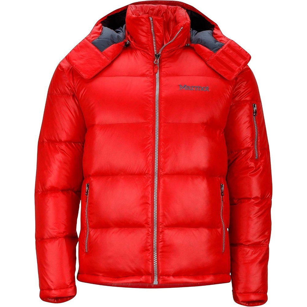 image:imageMARMOT Mens Stockholm Jacket 700Fill Down Puffer with Hood and Vintage StyleRocket Red