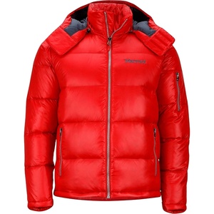 MARMOT Men’s Stockholm Jacket – 700-Fill Down Puffer with Hood and Vintage Style(Rocket Red)