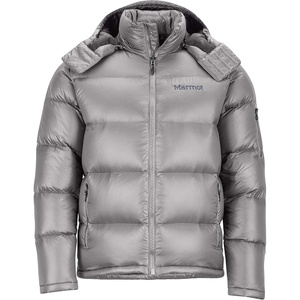 MARMOT Men’s Stockholm Jacket – 700-Fill Down Puffer with Hood and Vintage Style(Steel)