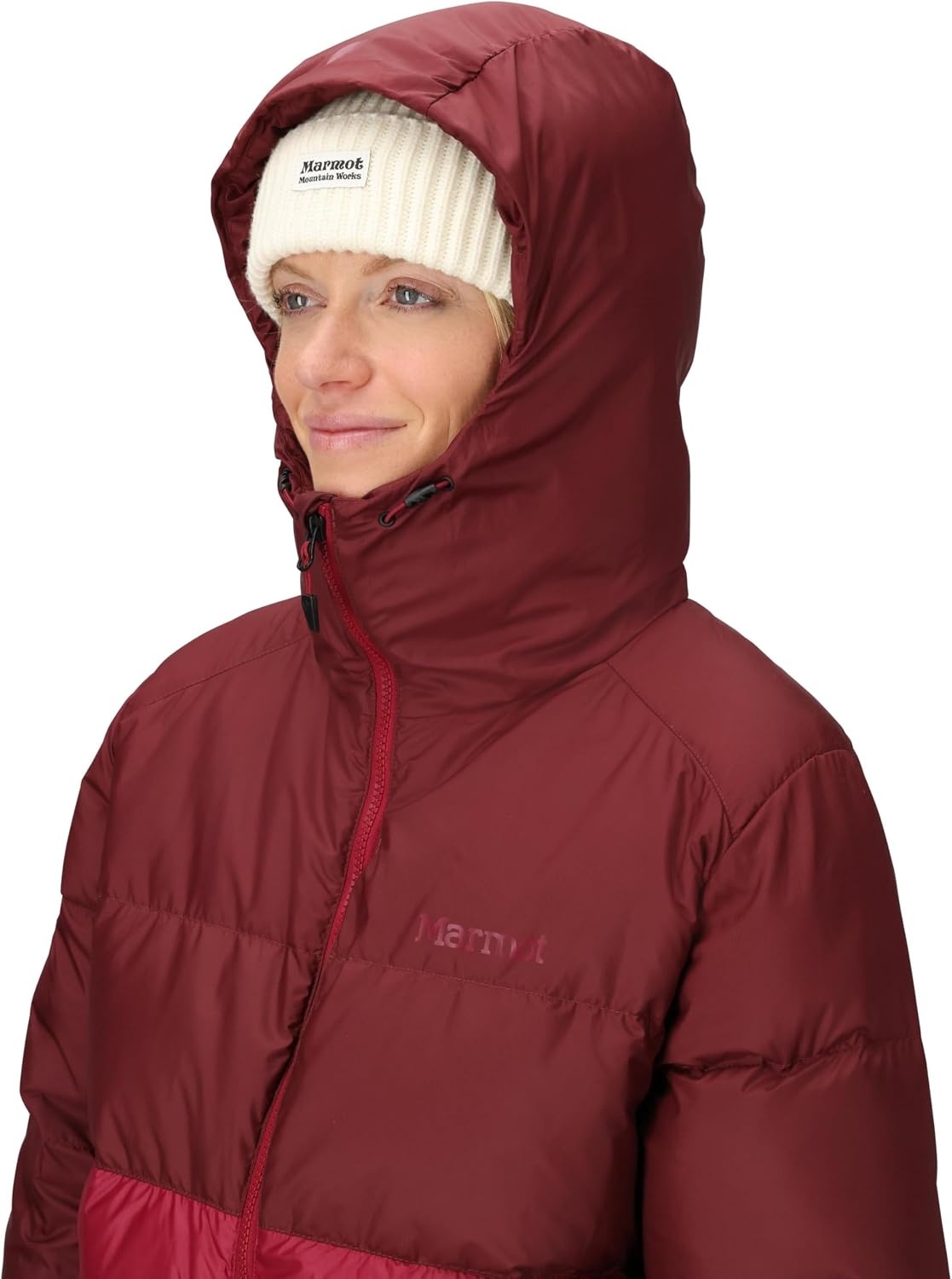 image:imageMARMOT Womens Guides Down Hoody Down Insulated Puffer JacketAcai BerryRed Mulberry