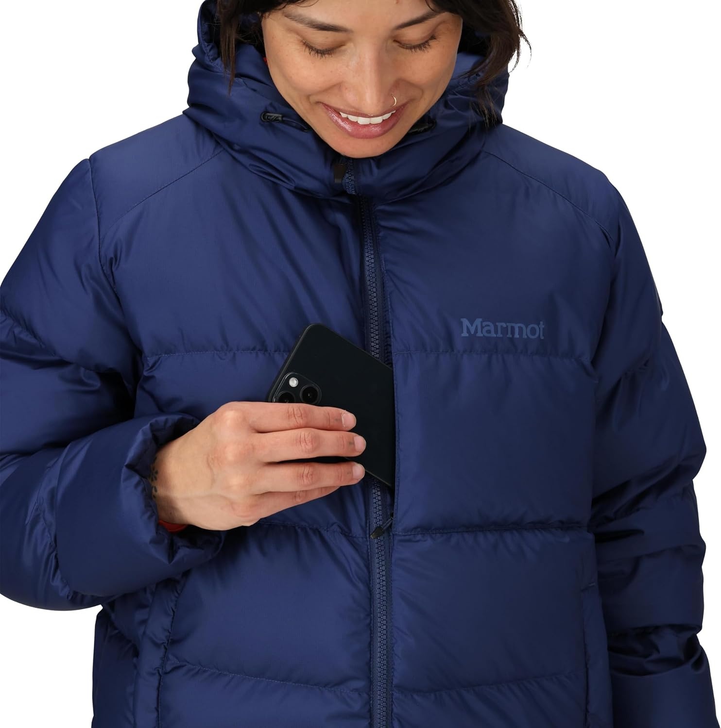 image:imageMARMOT Womens Guides Down Hoody Down Insulated Puffer JacketArctic Navy