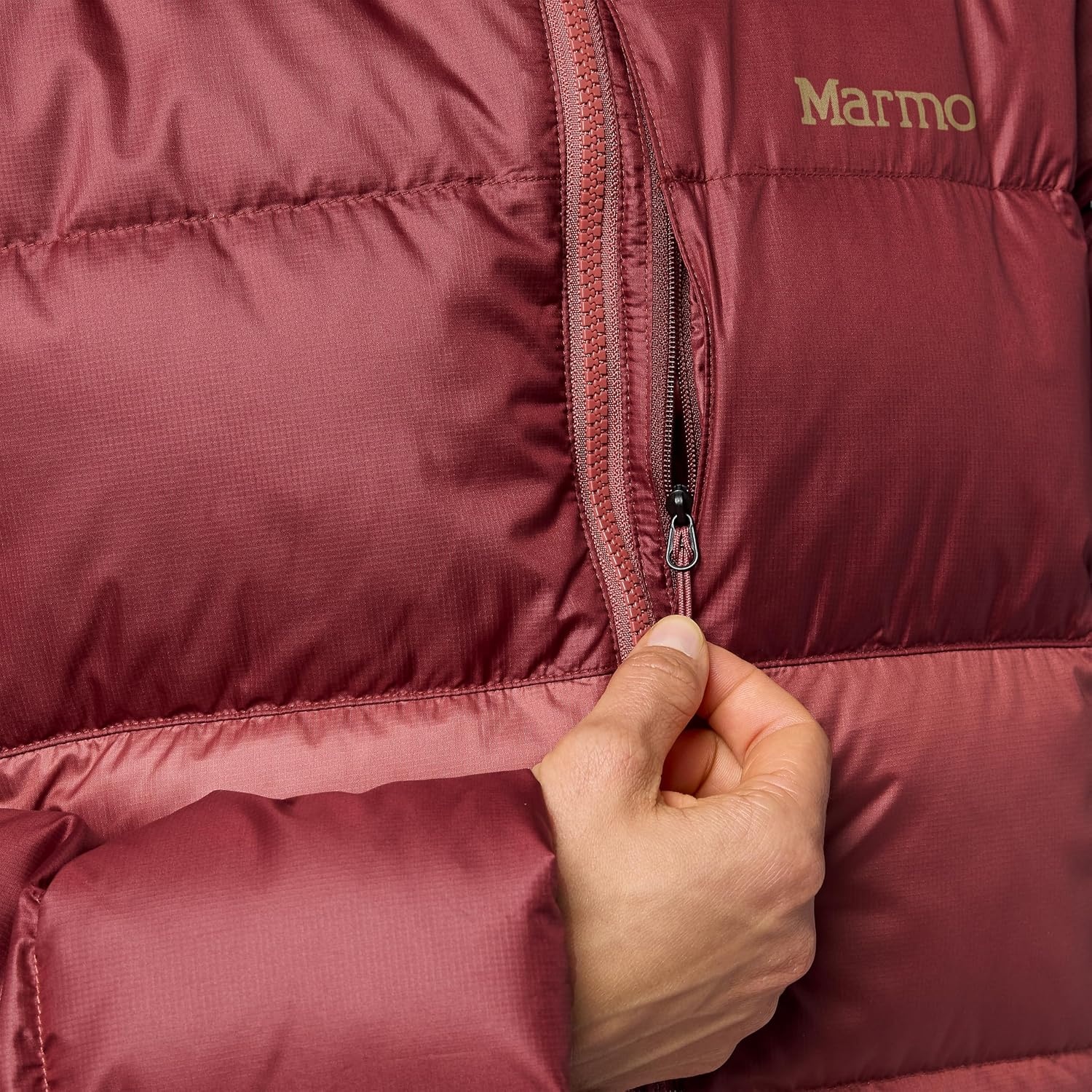 image:imageMARMOT Womens Guides Down Hoody Down Insulated Puffer JacketOxbloodPraline