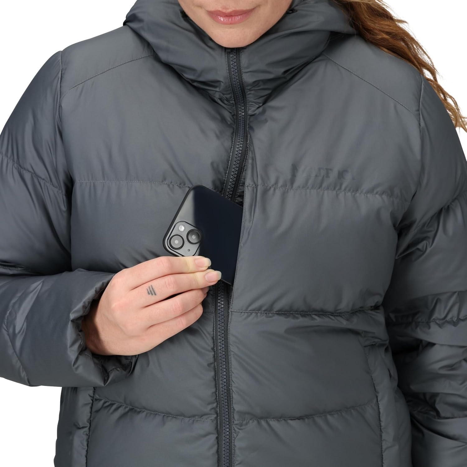 image:imageMARMOT Womens Guides Down Hoody Down Insulated Puffer JacketSteel Onyx