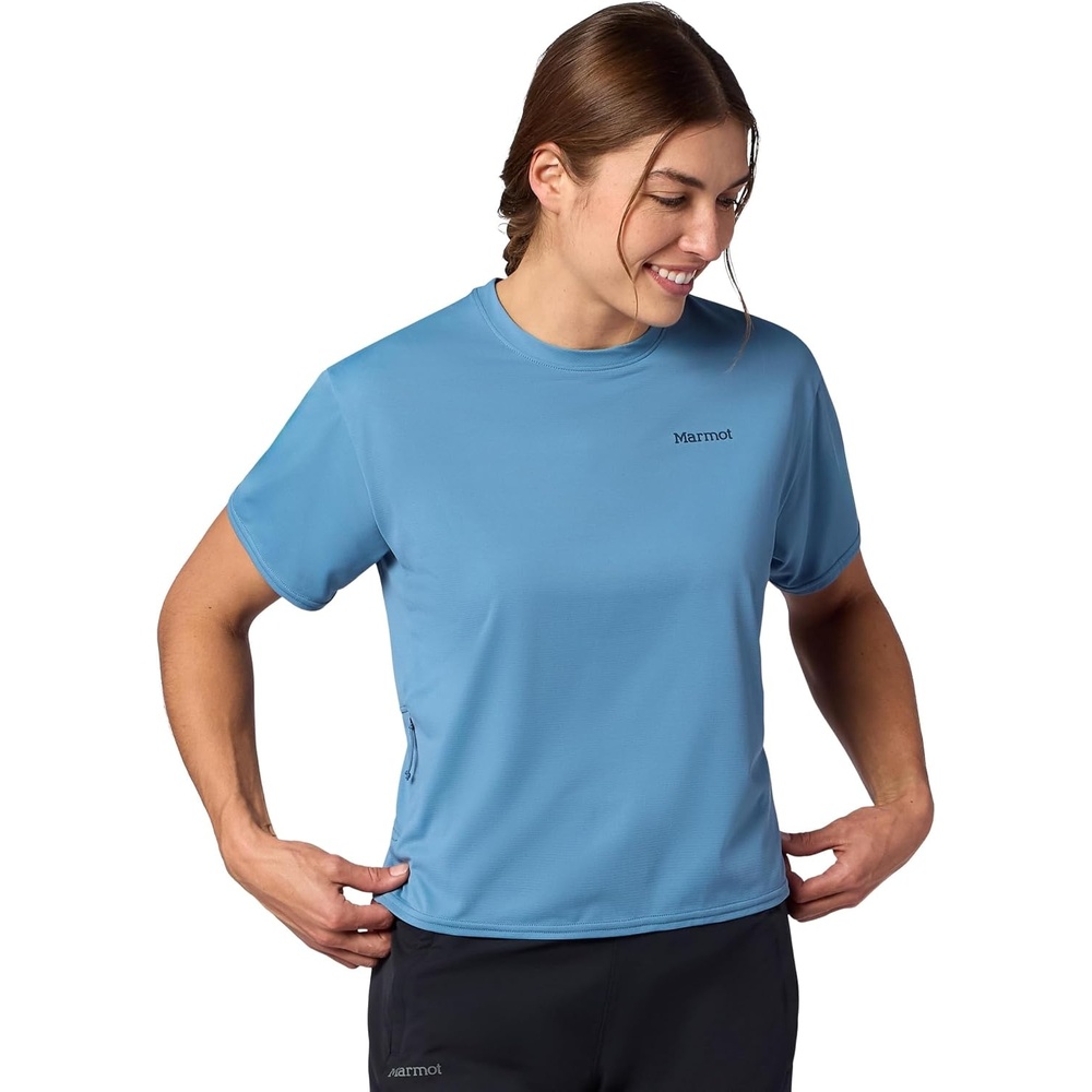 image:imageMARMOT Womens AirExchange UPF 50 Breathable Moisture Wicking Short Sleeve CrewSummer Storm