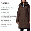 MARMOT Women’s Chelsea 700 Down Fill Coat with Hood(Hickory Nut – Latest Collection)