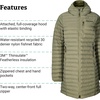 MARMOT Women’s Echo Featherless Long Jacket – Lightweight, Hooded, Down-Alternative Insulated Jacket(Olive Grove)