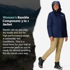MARMOT Women’s Ramble 3-in-1 Component Jacket – Recycled Waterproof Shell with Hood and Removable Insulated Thermal R Liner(Arctic Navy – Latest Collection)