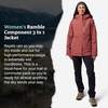 MARMOT Women’s Ramble 3-in-1 Component Jacket – Recycled Waterproof Shell with Hood and Removable Insulated Thermal R Liner(Praline)
