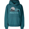 Marmot Women’s Women’s Coastal Logo Hoodie(Emerald Blue)