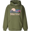 Marmot Women’s Women’s Coastal Logo Hoodie(Surplus Green Heather)