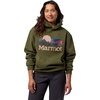 Marmot Women’s Women’s Coastal Logo Hoodie(Surplus Green Heather)