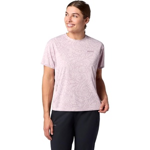 MARMOT Women’s AirExchange UPF 50 Breathable Moisture Wicking Short Sleeve Crew(Dust Twirl)