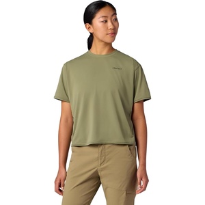 MARMOT Women’s AirExchange UPF 50 Breathable Moisture Wicking Short Sleeve Crew(Olive Grove)