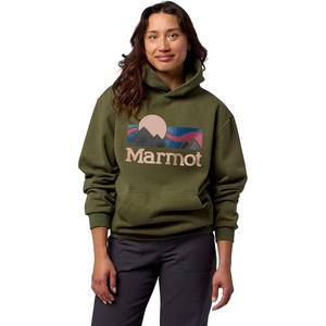 Marmot Women’s Women’s Coastal Logo Hoodie(Surplus Green Heather)
